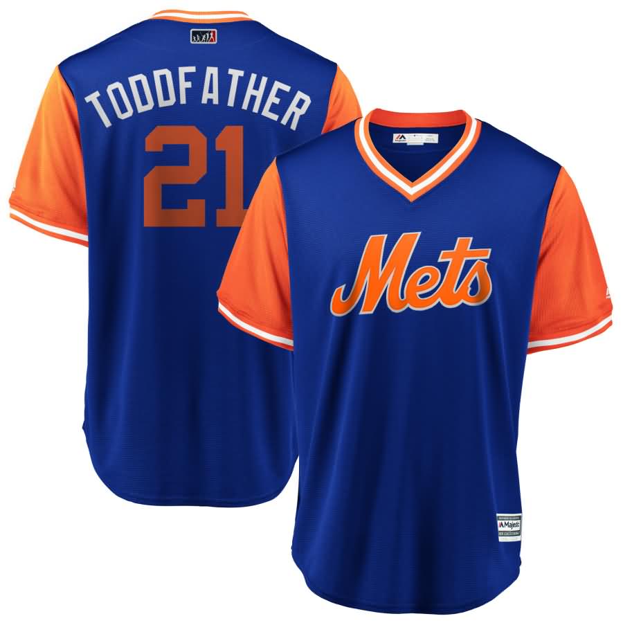 Todd Frazier "Toddfather" New York Mets Majestic 2018 Players' Weekend Cool Base Jersey - Royal/Orange