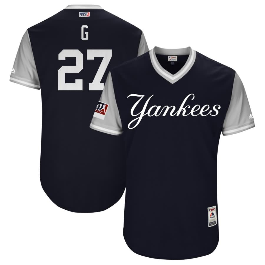 Giancarlo Stanton "G" New York Yankees Majestic 2018 Players' Weekend Authentic Jersey - Navy/Gray