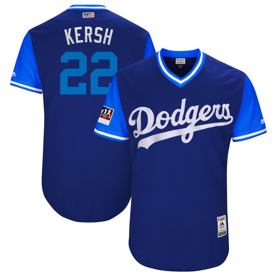 Clayton Kershaw "Kersh" Los Angeles Dodgers Majestic 2018 Players' Weekend Authentic Jersey - Royal/Light Blue