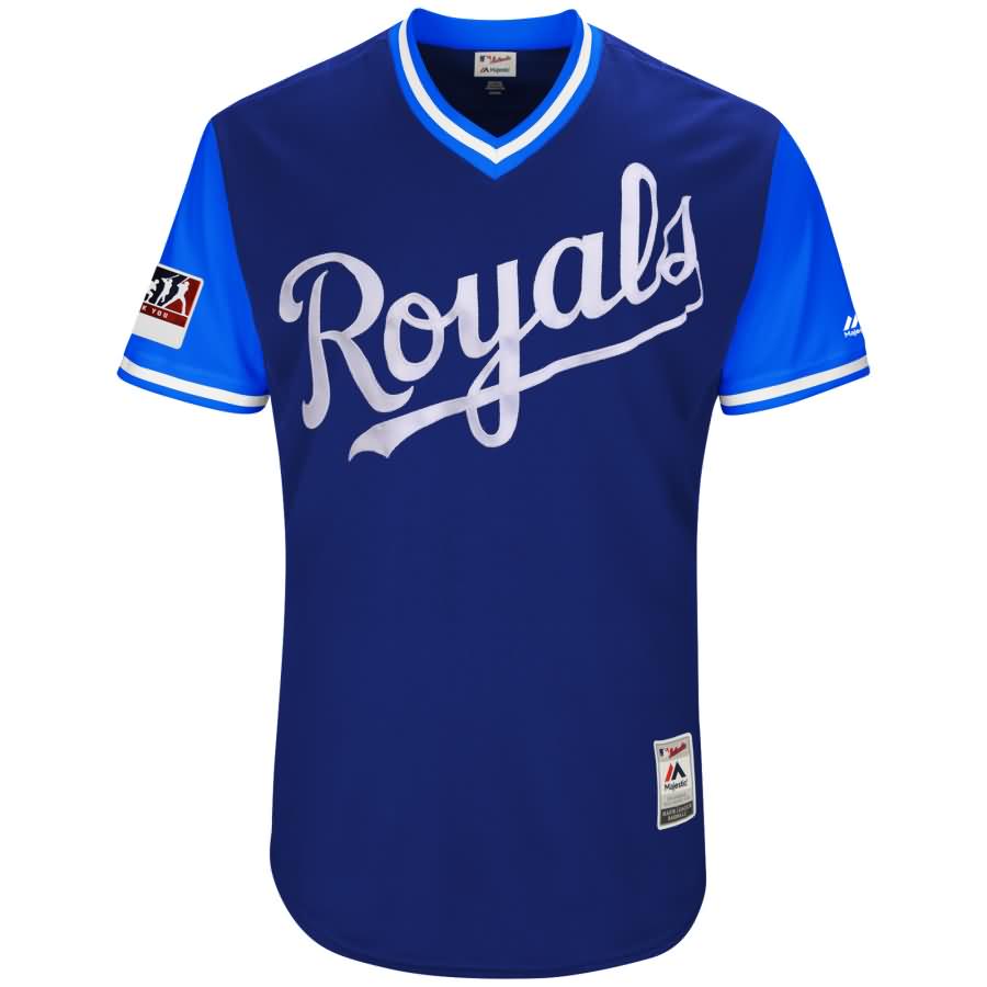 Kansas City Royals Majestic 2018 Players' Weekend Authentic Team Jersey - Royal/Light Blue