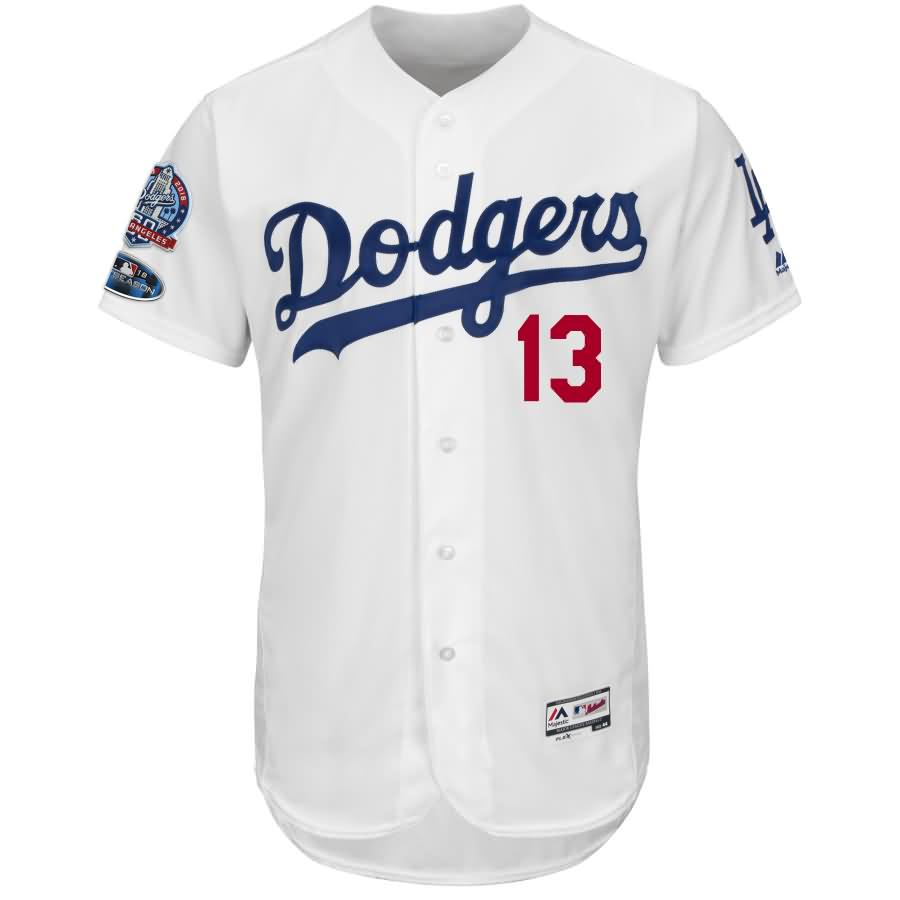 Max Muncy Los Angeles Dodgers Majestic 2018 Postseason Authentic Flex Base Player Jersey - White