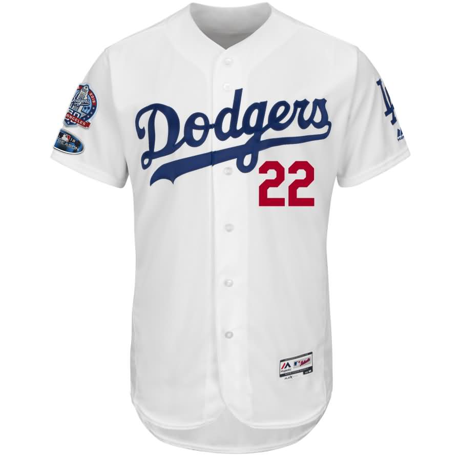 Clayton Kershaw Los Angeles Dodgers Majestic 2018 Postseason Authentic Flex Base Player Jersey - White