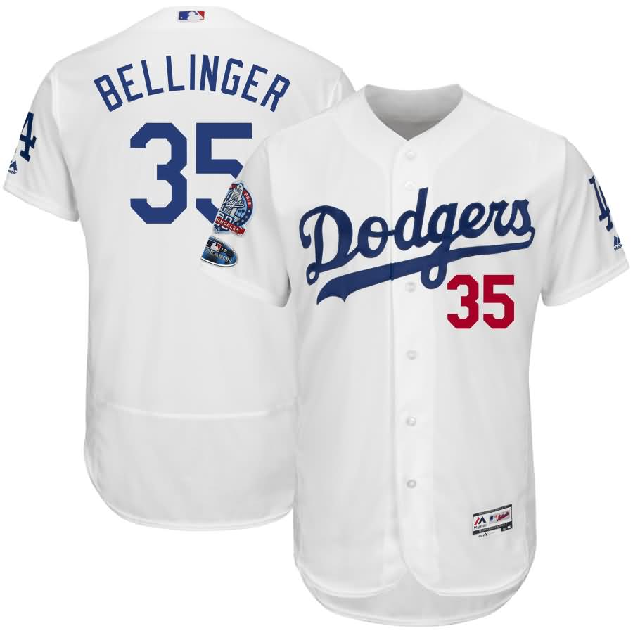 Cody Bellinger Los Angeles Dodgers Majestic 2018 Postseason Authentic Flex Base Player Jersey - White