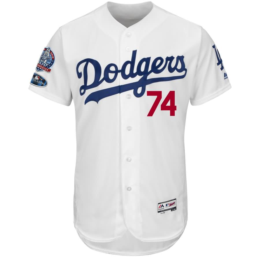 Kenley Jansen Los Angeles Dodgers Majestic 2018 Postseason Authentic Flex Base Player Jersey - White