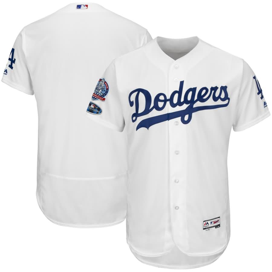 Los Angeles Dodgers Majestic 2018 Postseason Authentic Flex Base Team Jersey - White