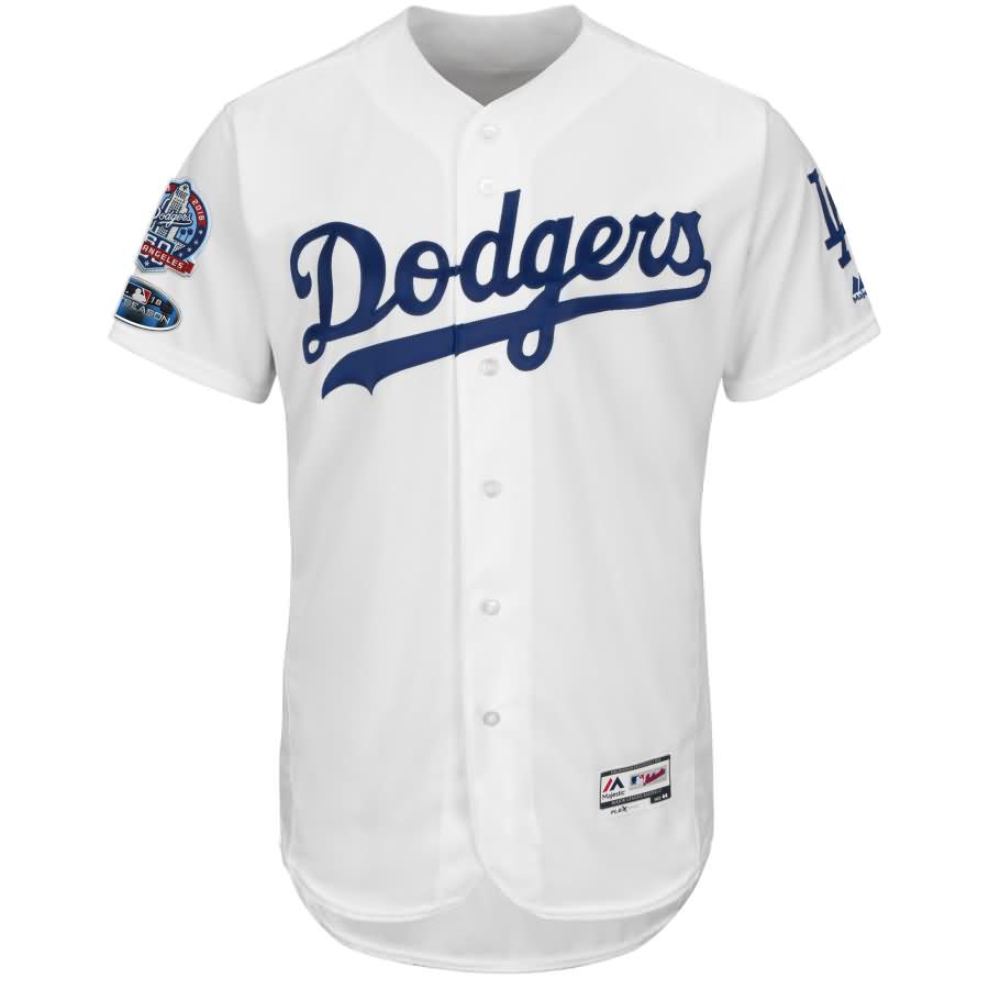 Los Angeles Dodgers Majestic 2018 Postseason Authentic Flex Base Team Jersey - White