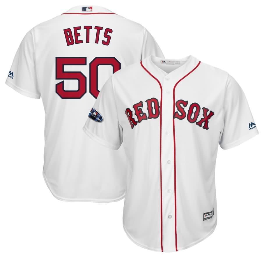 Mookie Betts Boston Red Sox Majestic 2018 Postseason Home Cool Base Player Jersey - White