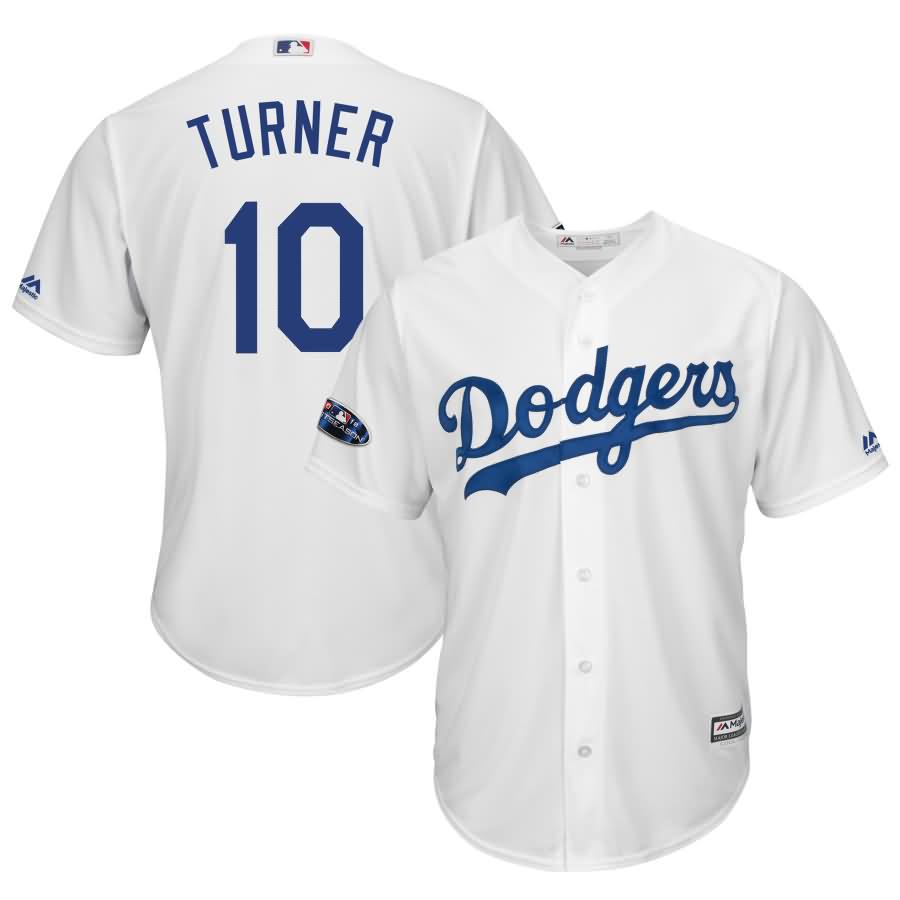 Justin Turner Los Angeles Dodgers Majestic 2018 Postseason Cool Base Player Jersey - White