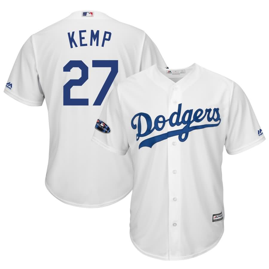 Matt Kemp Los Angeles Dodgers Majestic 2018 Postseason Cool Base Player Jersey - White