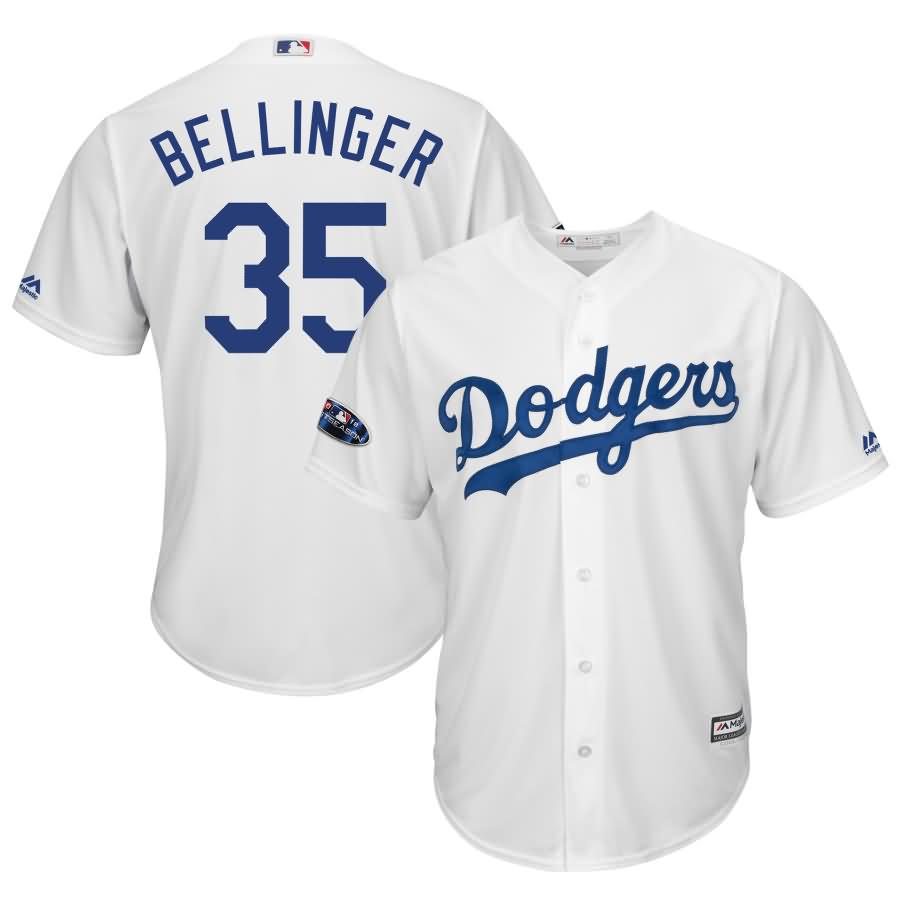 Cody Bellinger Los Angeles Dodgers Majestic 2018 Postseason Cool Base Player Jersey - White