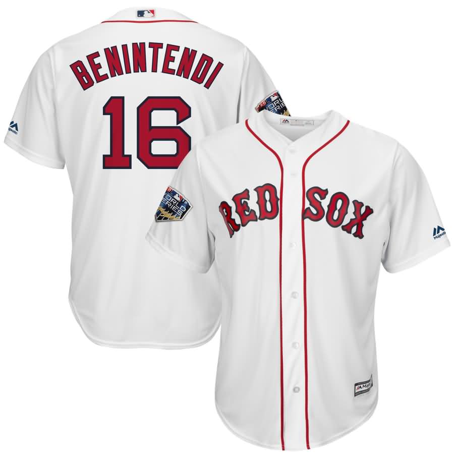 Andrew Benintendi Boston Red Sox Majestic 2018 World Series Cool Base Player Jersey - White