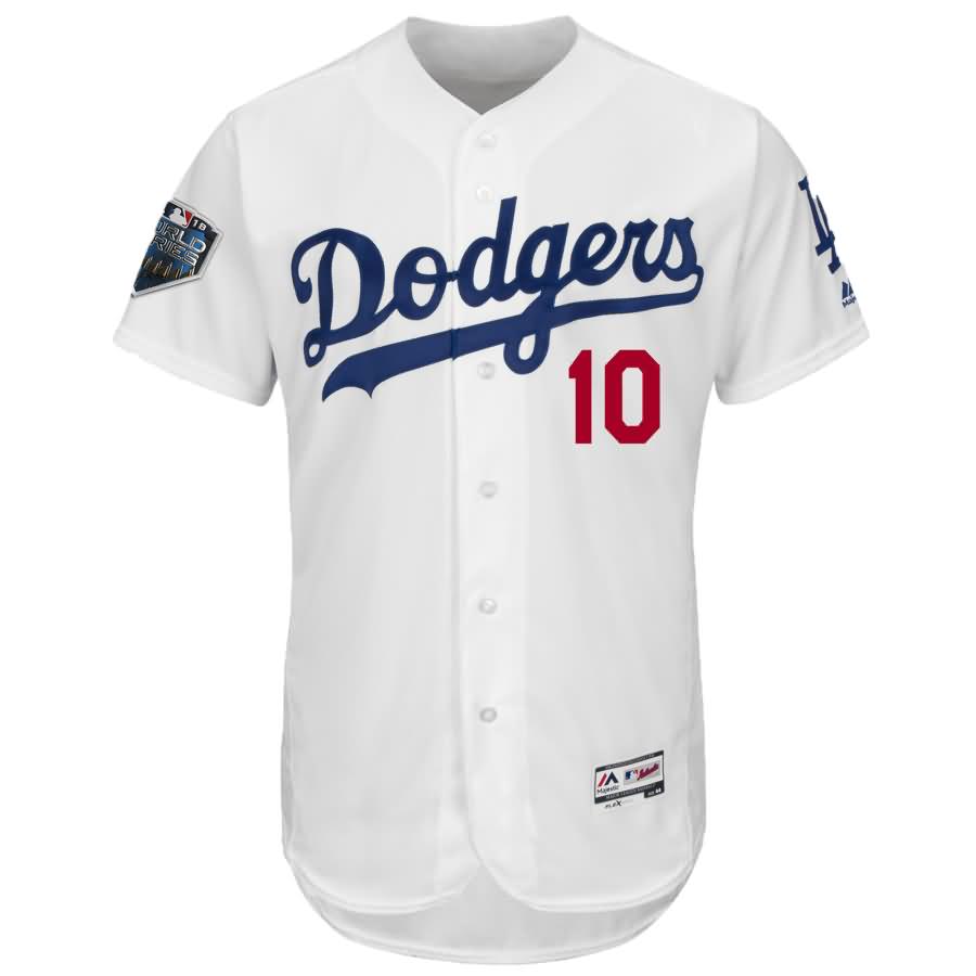 Justin Turner Los Angeles Dodgers Majestic 2018 World Series Flex Base Player Jersey - White