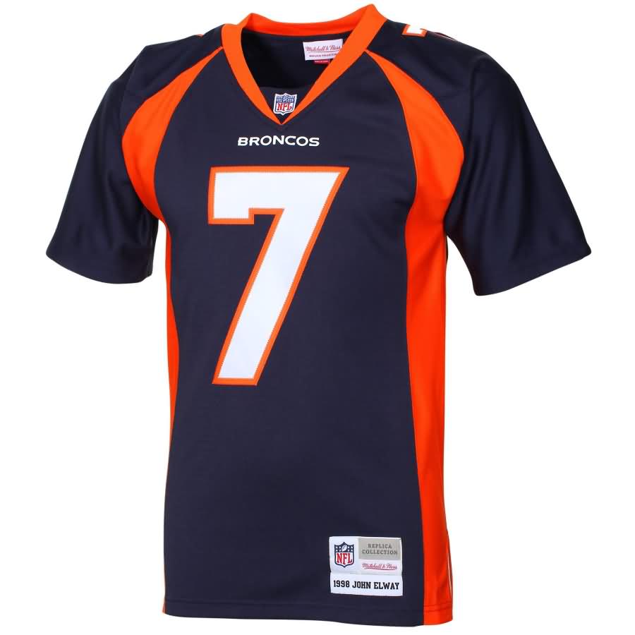 John Elway Denver Broncos Mitchell & Ness 1998 Retired Player Vintage Replica Jersey - Navy Blue