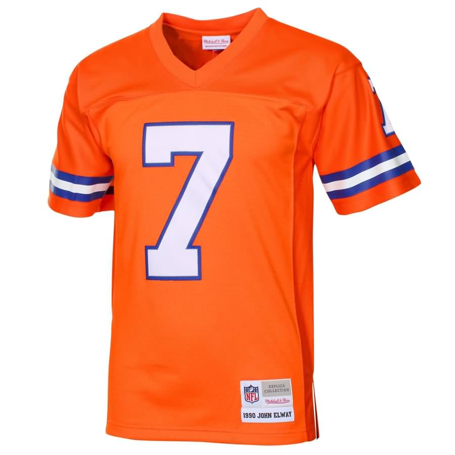 John Elway Denver Broncos Mitchell & Ness 1990 Retired Player Vintage Replica Jersey - Orange