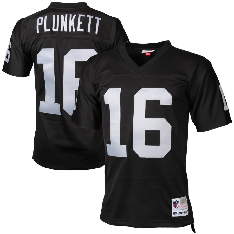 Jim Plunkett Oakland Raiders Mitchell & Ness Retired Player Vintage Replica Jersey - Black