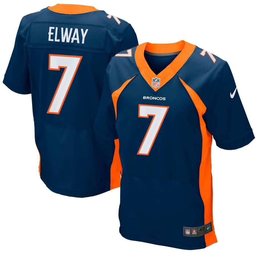 Nike John Elway Denver Broncos Retired Elite Jersey - Navy Blue