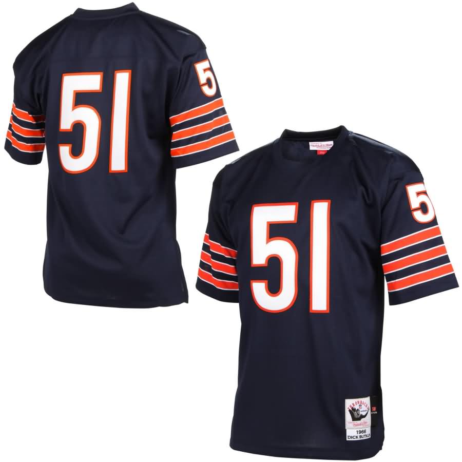 Chicago Bears Dick Butkus Mitchell & Ness Authentic Throwback Jersey - Navy Blue -