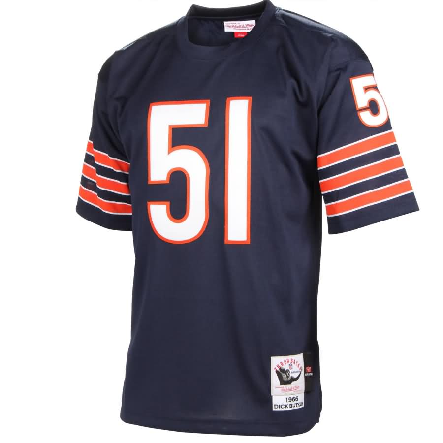 Chicago Bears Dick Butkus Mitchell & Ness Authentic Throwback Jersey - Navy Blue -