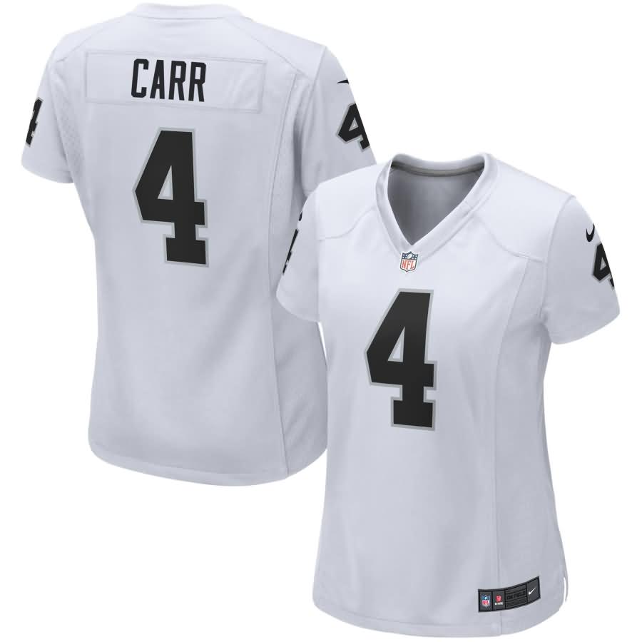 Derek Carr Oakland Raiders Nike Women's Game Jersey - White