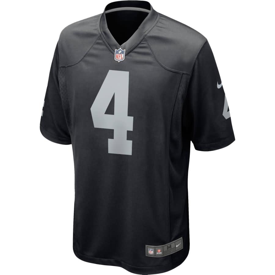 Derek Carr Oakland Raiders Nike Youth Team Color Game Jersey - Black