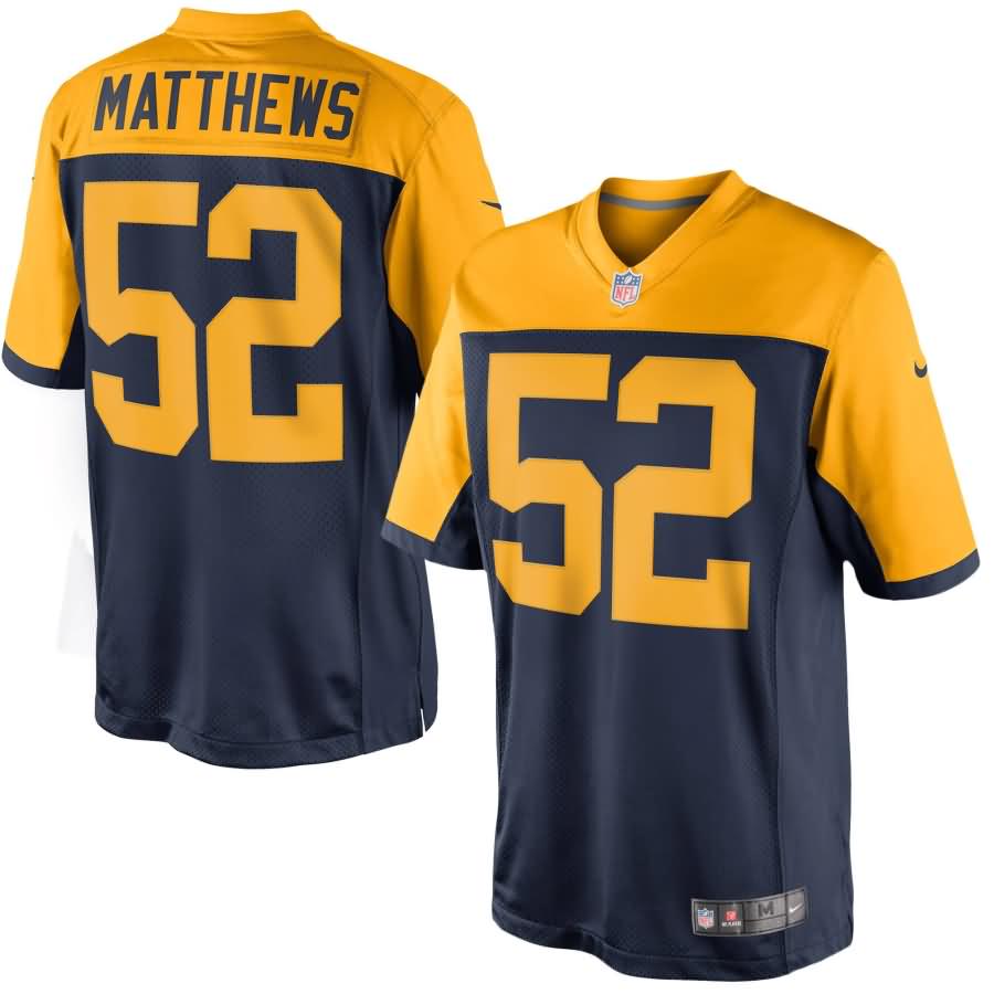 Clay Matthews Green Bay Packers Nike Limited Alternate Jersey - Navy Blue