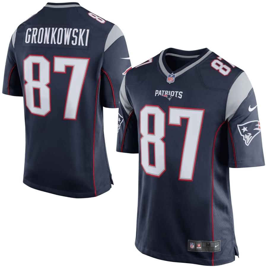 Rob Gronkowski New England Patriots Nike Game Jersey - Navy Blue/Silver