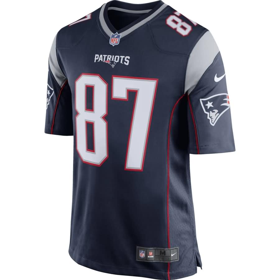 Rob Gronkowski New England Patriots Nike Game Jersey - Navy Blue/Silver