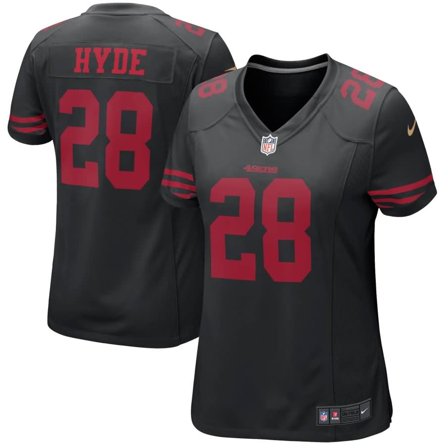 Carlos Hyde San Francisco 49ers Nike Women's Alternate Game Jersey - Black