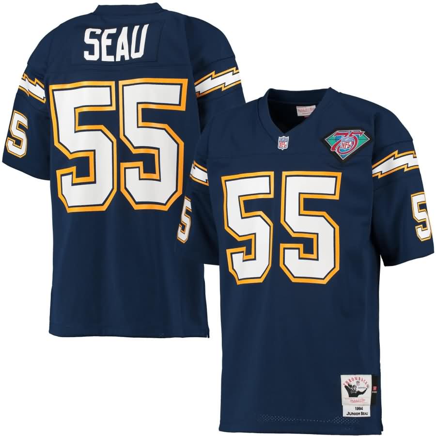 Junior Seau San Diego Chargers Mitchell & Ness Authentic Throwback Jersey - Navy