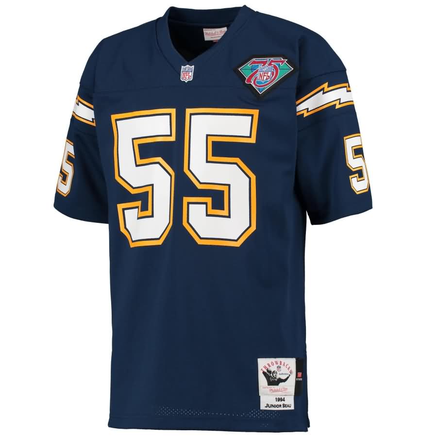 Junior Seau San Diego Chargers Mitchell & Ness Authentic Throwback Jersey - Navy