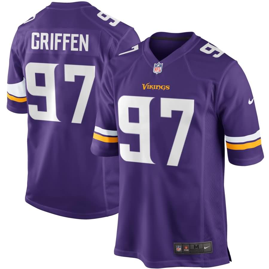 Everson Griffen Minnesota Vikings Youth Nike Team Color Game Jersey - Purple