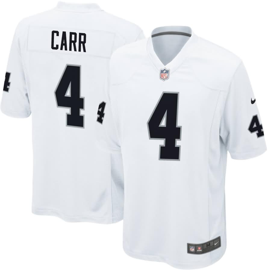 Derek Carr Oakland Raiders Nike Youth Game Jersey - White