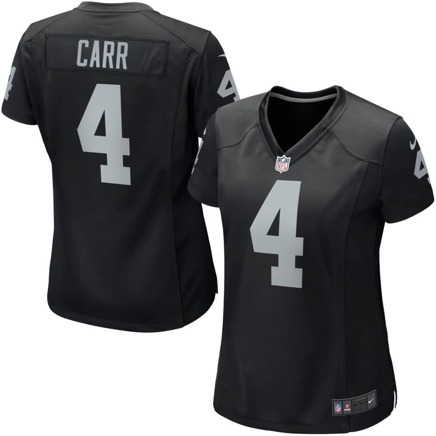 Derek Carr Oakland Raiders Nike Girls Youth Game Jersey - Black