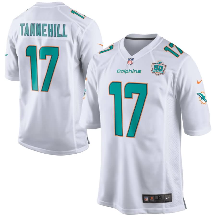 Ryan Tannehill Miami Dolphins Nike White Game 2015 NFL Patch Jersey - White