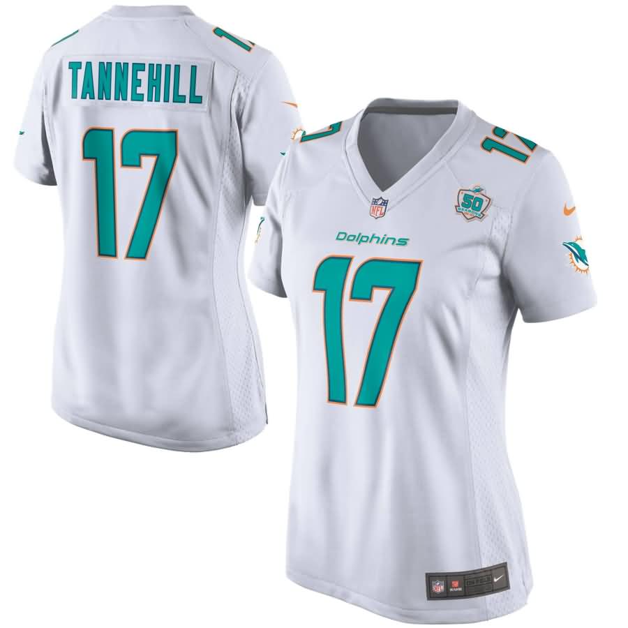 Ryan Tannehill Miami Dolphins Nike Women's White Game 2015 NFL Patch Jersey - White