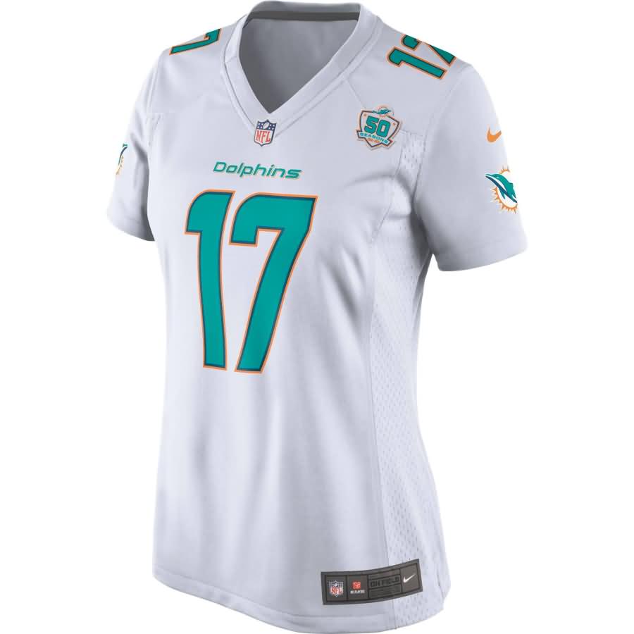 Ryan Tannehill Miami Dolphins Nike Women's White Game 2015 NFL Patch Jersey - White