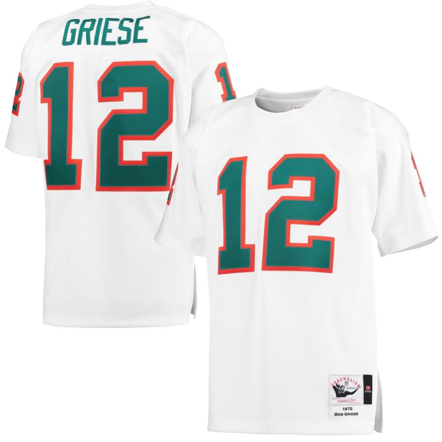 Bob Griese Miami Dolphins Mitchell & Ness 1972 Throwback Authentic Jersey - White