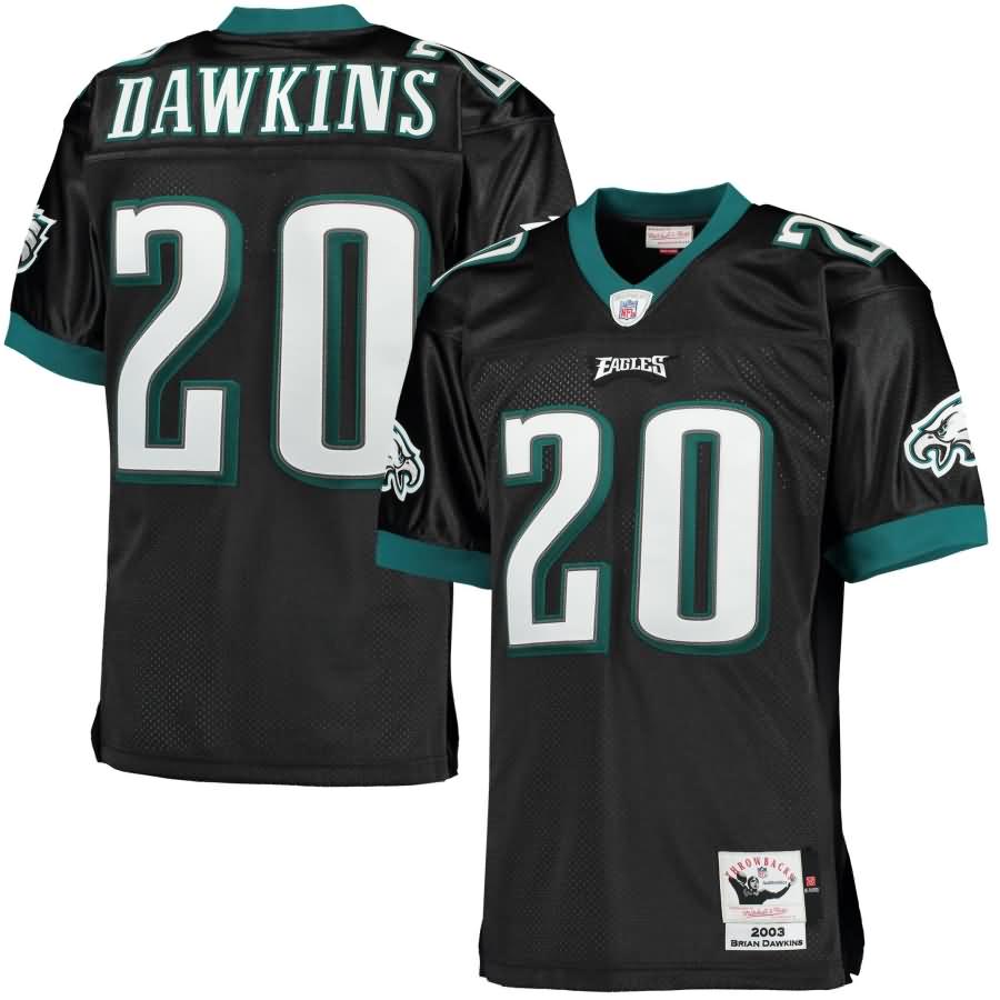 Brian Dawkins Philadelphia Eagles Mitchell & Ness 2003 Throwback Authentic Jersey - Black