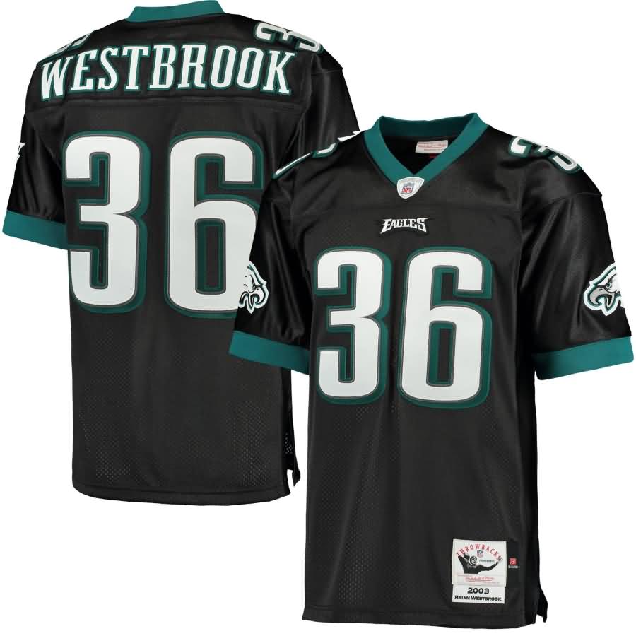 Brian Westbrook Philadelphia Eagles Mitchell & Ness 2003 Throwback Authentic Jersey - Black