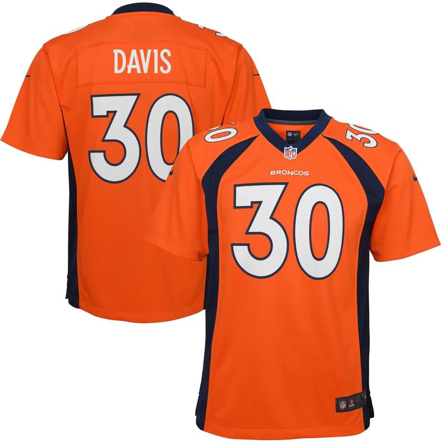 Terrell Davis Denver Broncos Youth Nike Retired Game Jersey - Orange