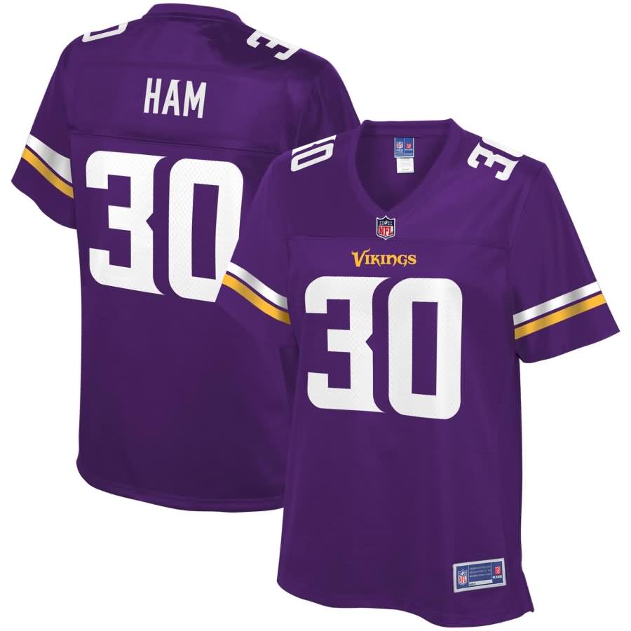 C.J. Ham Minnesota Vikings NFL Pro Line Women's Team Color Jersey - Purple