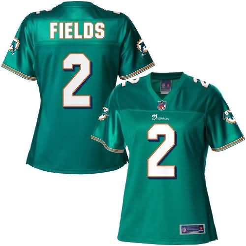 Pro Line Women's Miami Dolphins Historic Logo Brandon Fields Team Color Jersey