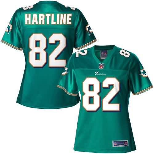 Pro Line Women's Miami Dolphins Historic Logo Brian Hartline Team Color Jersey-