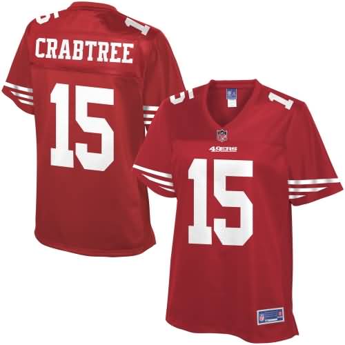 Pro Line Women's San Francisco 49ers Michael Crabtree Team Color Jersey