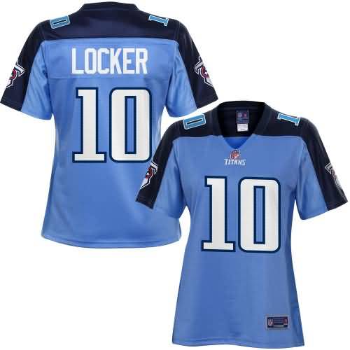 Women's Pro Line Jake Locker Light Blue Tennessee Titans Alternate Jersey