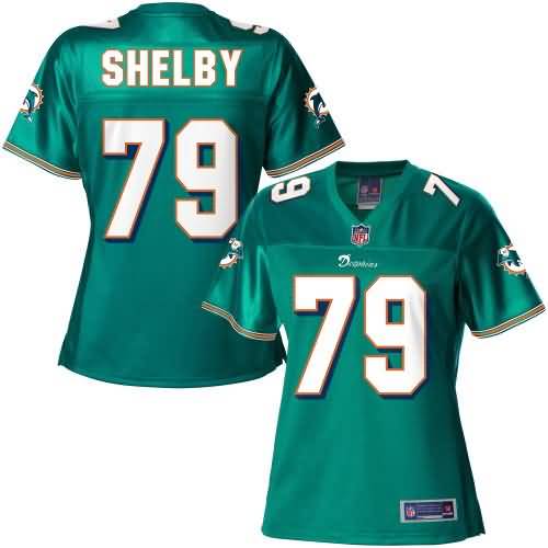 Pro Line Women's Miami Dolphins Historic Logo Derrick Shelby Team Color Jersey