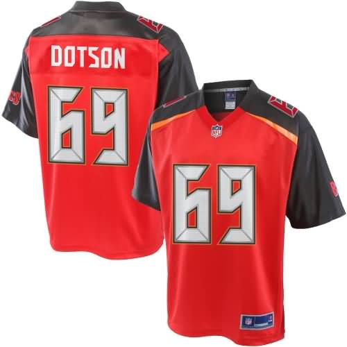 Mens NFL Pro Line Demar Dotson Red Tampa Bay Buccaneers Jersey