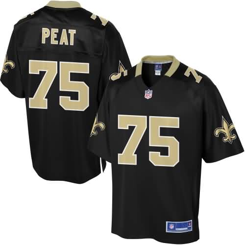 Pro Line Mens New Orleans Saints Andrus Peat Team Color NFL Jersey