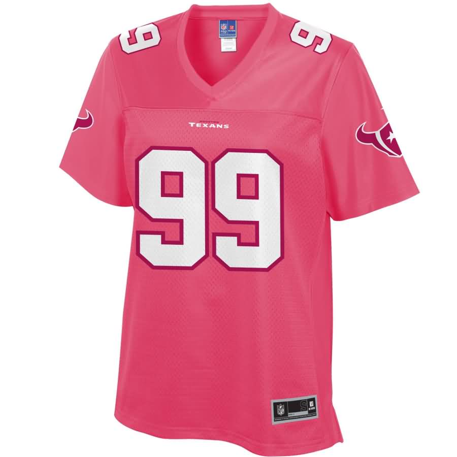 J.J. Watt Houston Texans NFL Pro Line Women's Fashion Jersey - Pink