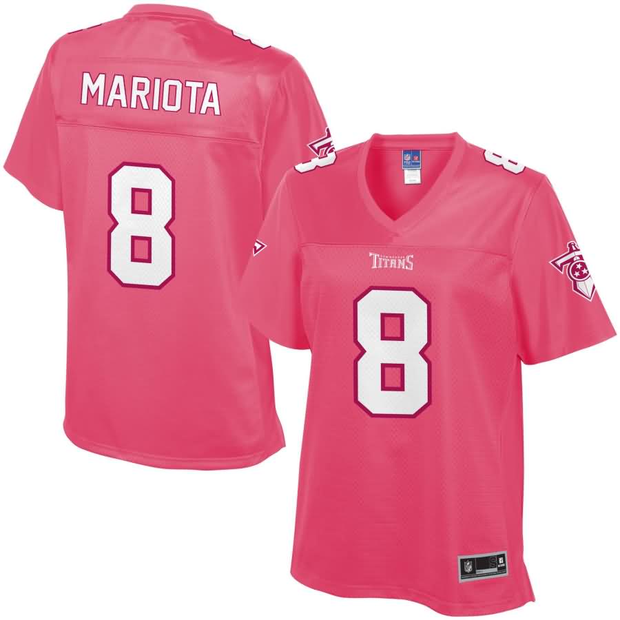 Marcus Mariota Tennessee Titans NFL Pro Line Women's Fashion Jersey - Pink